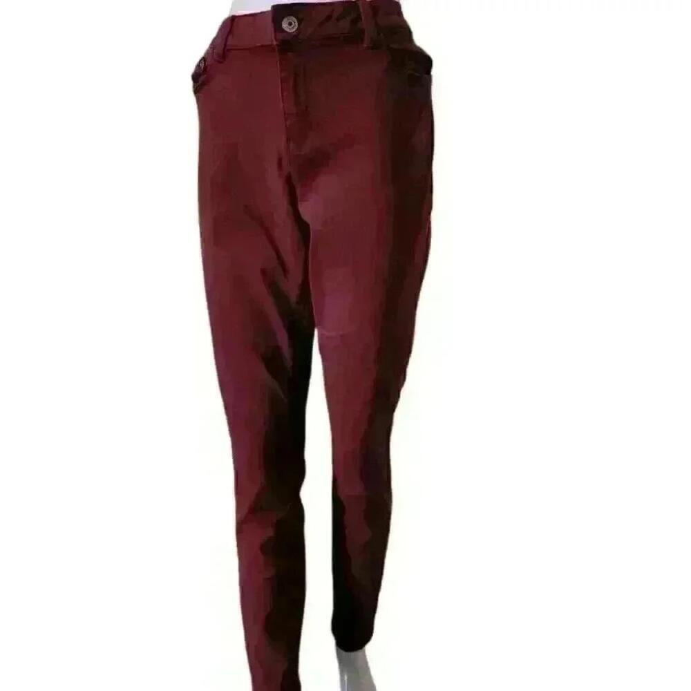 Bluenotes Burgundy Curvy Jegging Us 32